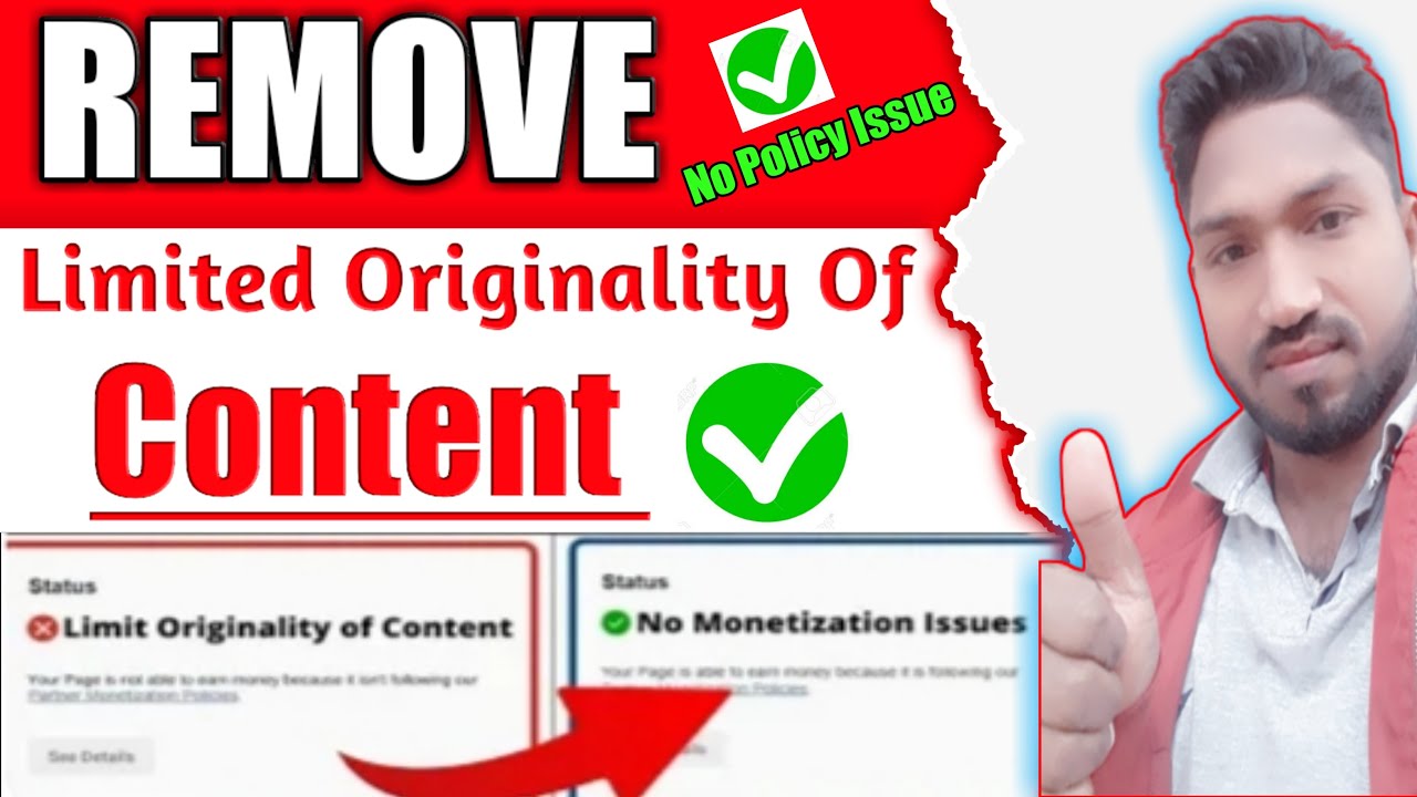 How To Remove Limited Originality Of Content From Facebook Page ...