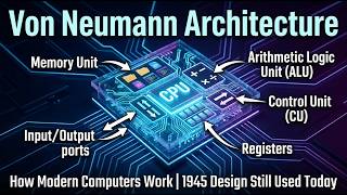 Von Neumann Architecture Explained | Memory, ALU, CU, I/O &amp; Registers | Complete Computer Guide