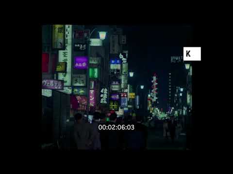 1960s Japan, Tokyo Street At Night, Kabukicho Shinjuku,Neons, 35mm