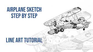 How to draw a light aircraft step by step | Tutorial