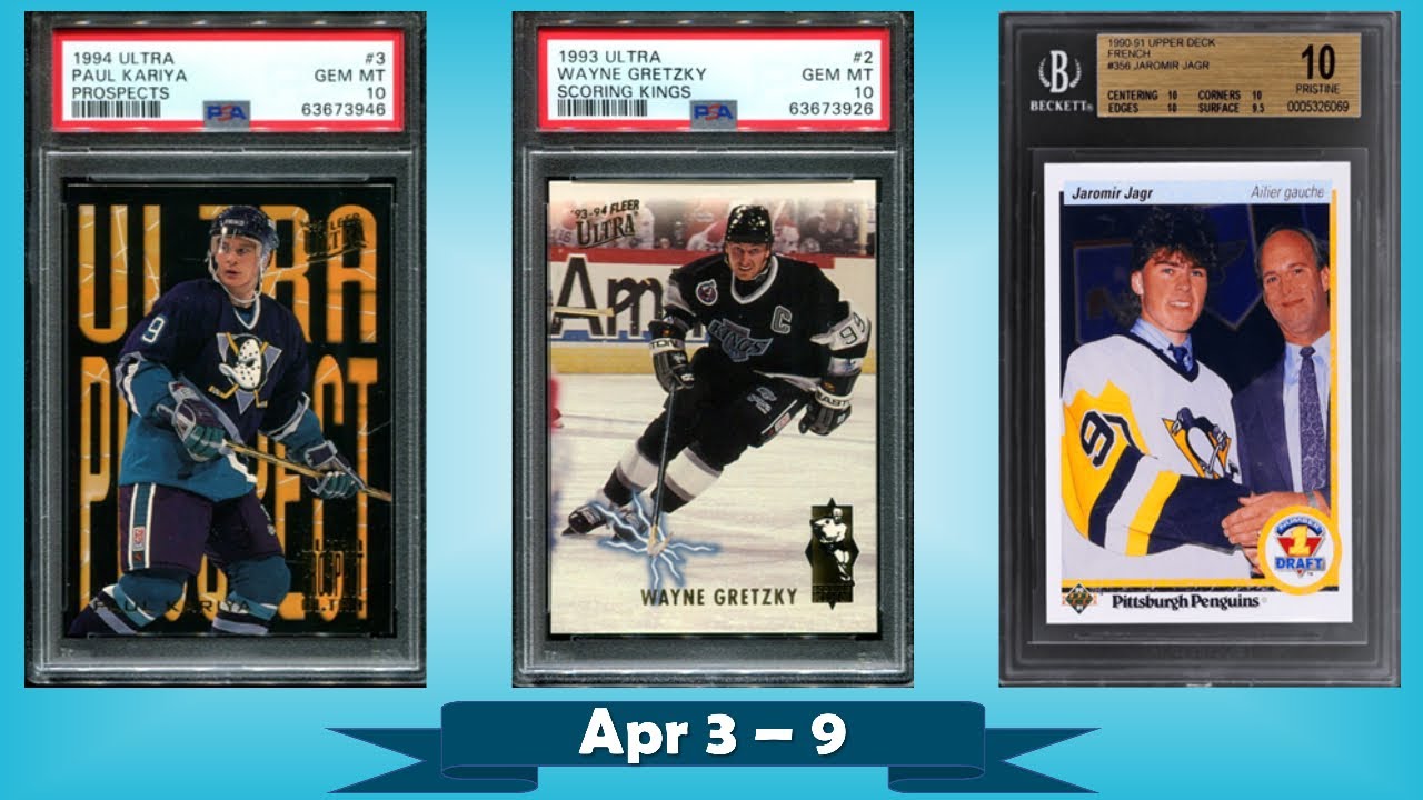 TOP 10 Highest Selling Hockey Cards from the Junk Wax Era on eBay | Apr 3 -  9, Ep 62 - YouTube
