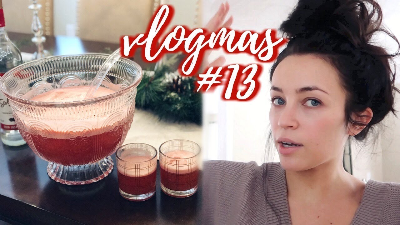CLASSIC BOOZY CHRISTMAS PUNCH RECIPE + MY MESSY BUN: VLOGMAS #13 | Stephanie Ledda