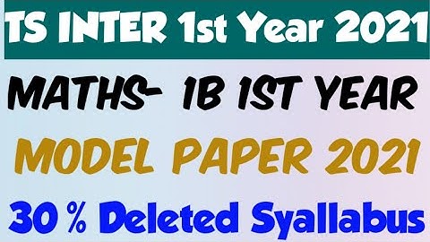 Maths- 1B 1st year Model paper 2021//TS Inter 1st year Maths 1B Model Question paper 2021