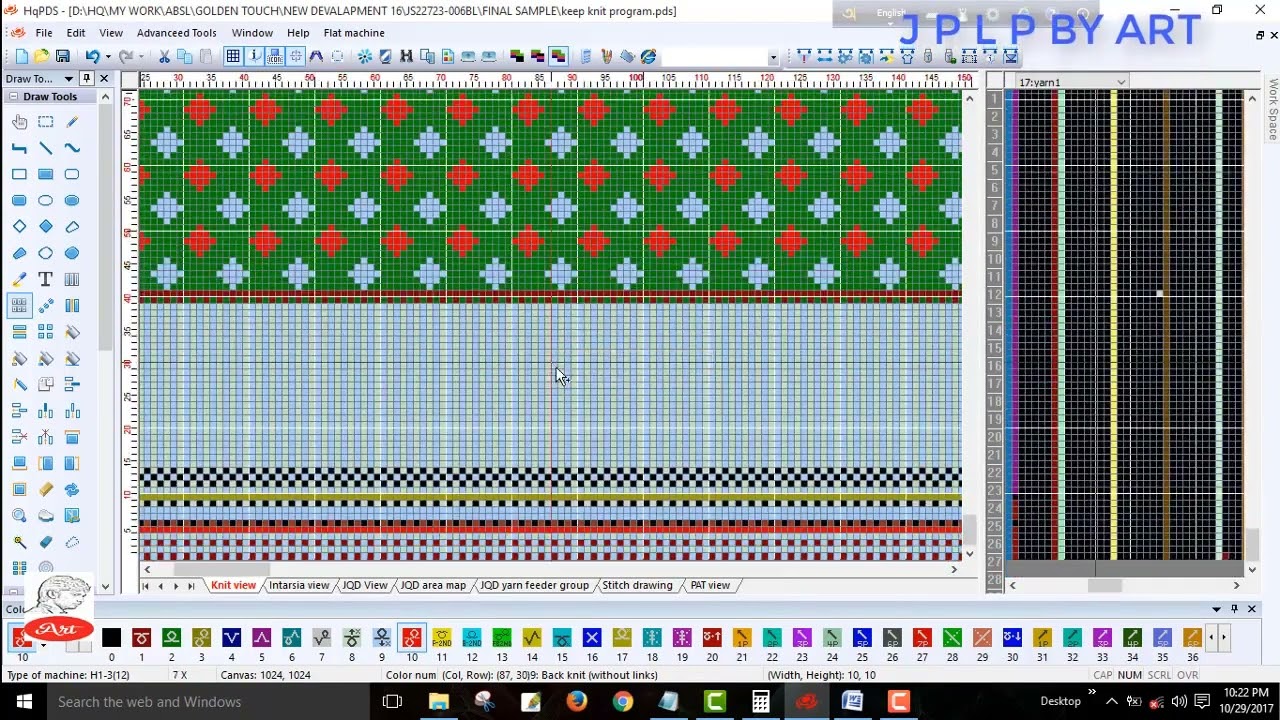 How to use keep knit in sweater part or chat pattern  0r keep Function work Automatic Jacquard HQPDS