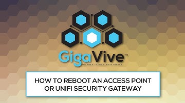 How to Reboot an Access Point or UniFi Security Gateway