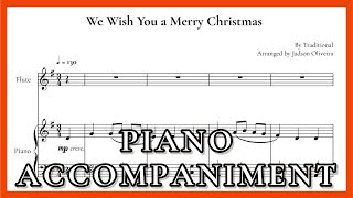 We Wish You a Merry Christmas - Flute and Piano Accompaniment | (Play-Along Backing Track)