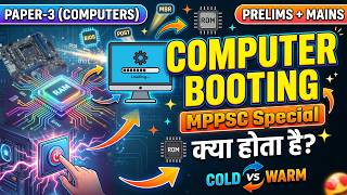 Computer Booting Process Explained | MPPSC Paper 3 (Unit 4) & Prelims ICT | Cold vs Warm Booting