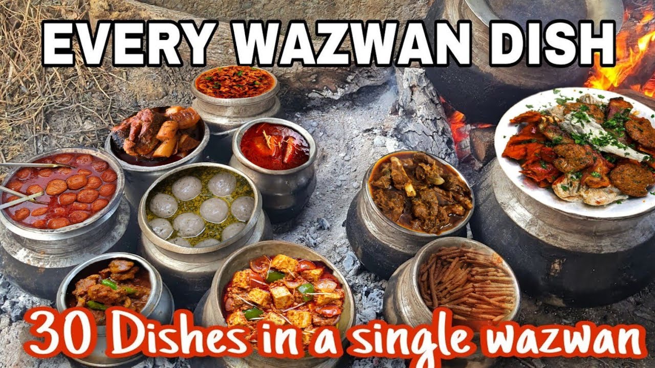 Every Kashmiri Wazwan dish with Name War4u tv YouTube
