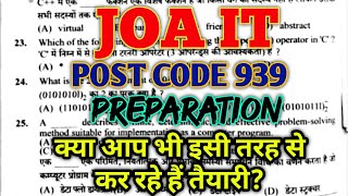 HPSSC JOA IT Post Code 939 II JOA IT 939 Preparation