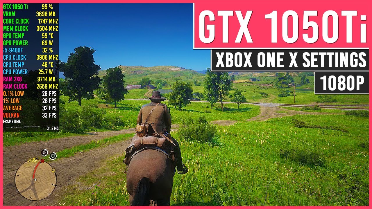 Red Dead Redemption 2 (v1.23 Vulkan) - GTX 1050 Ti - Xbox One X Settings -  1080p - YouTube