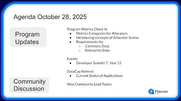 Filecoin Plus - 2025 October 28 Community Call