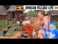 African village life cooking village food cat fish and ugali for lunch