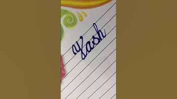 Yash Name in Cursive Writing #shorts #ytshorts #shortsfeed #signature #calligraphy #pen #viralvideo