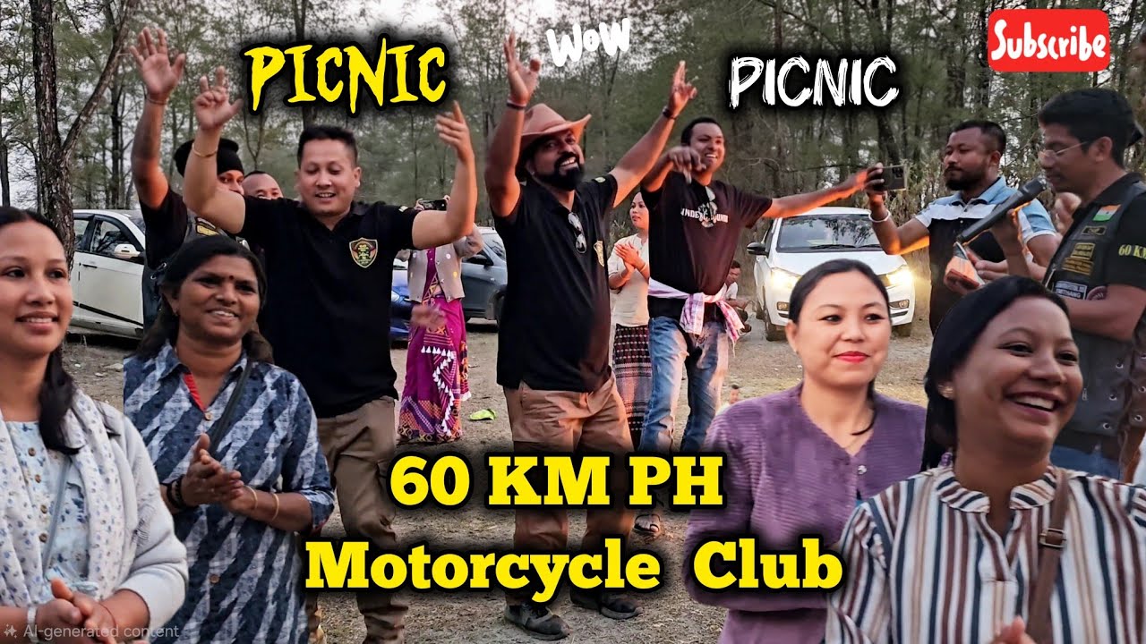 60 KM PH Motorcycle Club Goes on a Family Picnic! 🏍️👨‍👩‍👧‍👦  #picnic #dance #song #fun #food #watch 