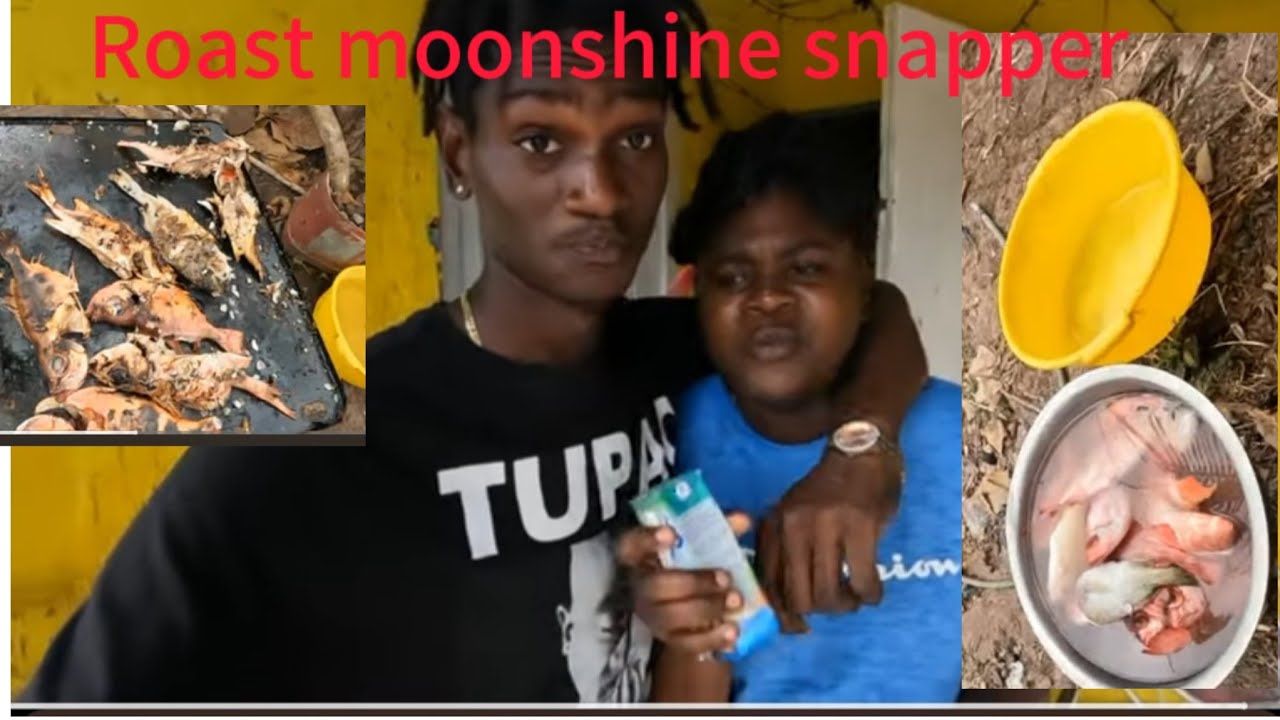 Roasted moonshine snapper with family and friends 