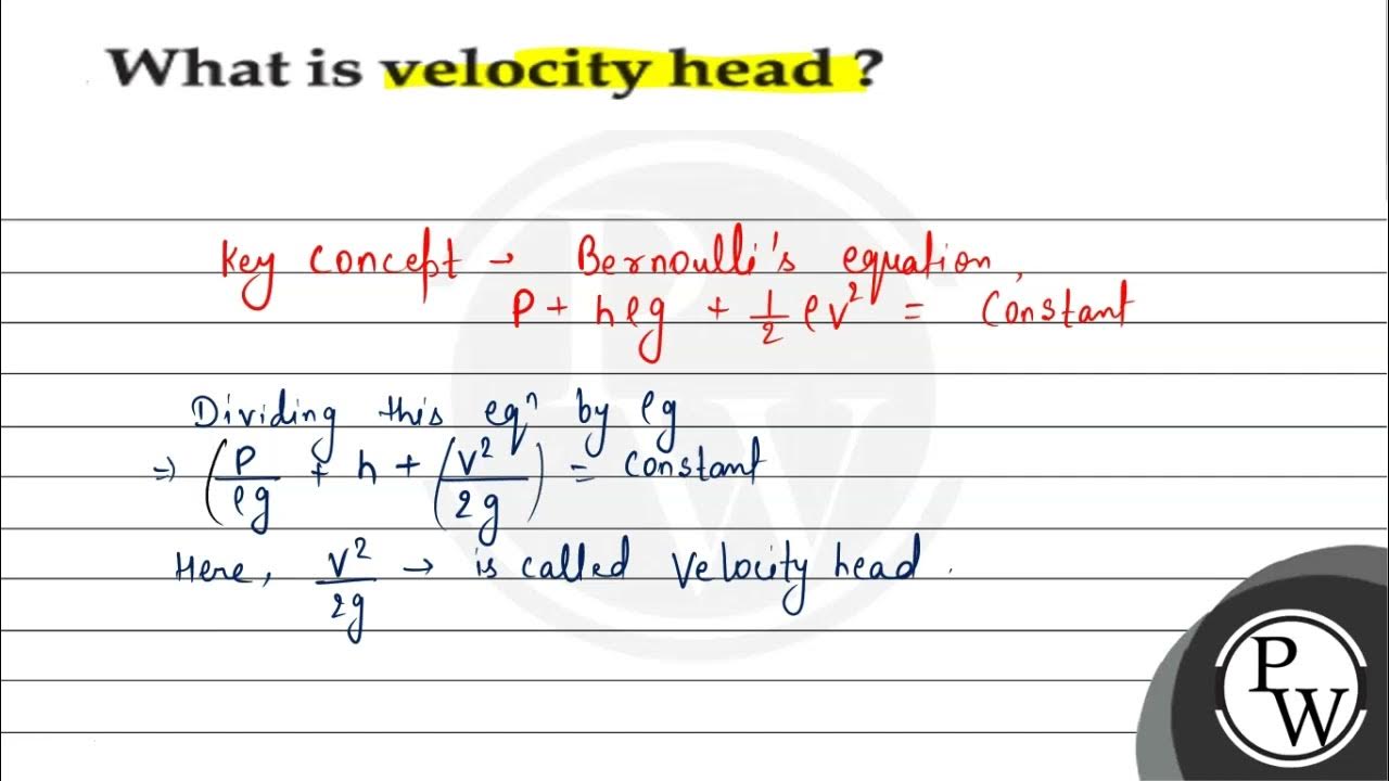 What is velocity head? YouTube