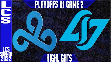 C9 vs CLG Highlights Game 2 | LCS Playoffs Summer 2022 Round 1 Upper Cloud9 vs Counter Logic Gaming