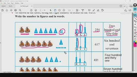 Sub - Maths / Three digit numbers : Introduction / pg no. 9 / Std - 3