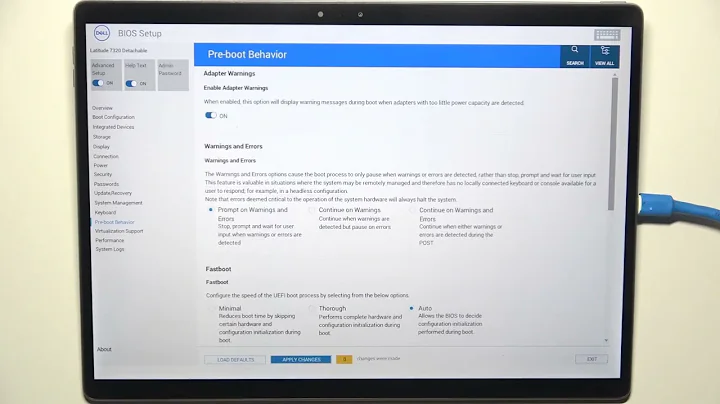 DELL 7320 Detachable – Cara Memperpanjang Waktu BIOS POST