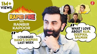 Ranbir Kapoor's RAPID FIRE on Alia's bad habit, baby Raha, changing diapers, Deepika, Salman,Prabhas