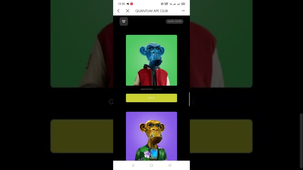 Quantum Ape club Best NFT game similar to this