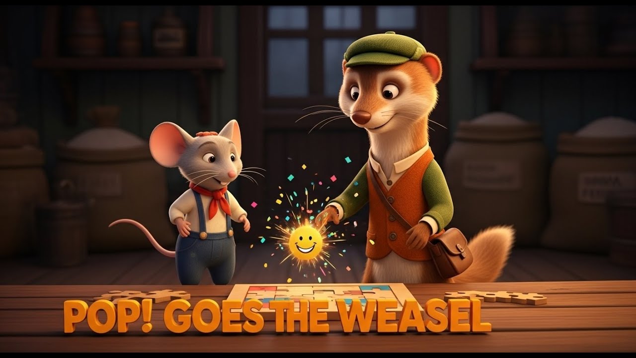 Pop! Goes the Weasel | Детская песенка Pop & Play | Развивающие стишки для детей