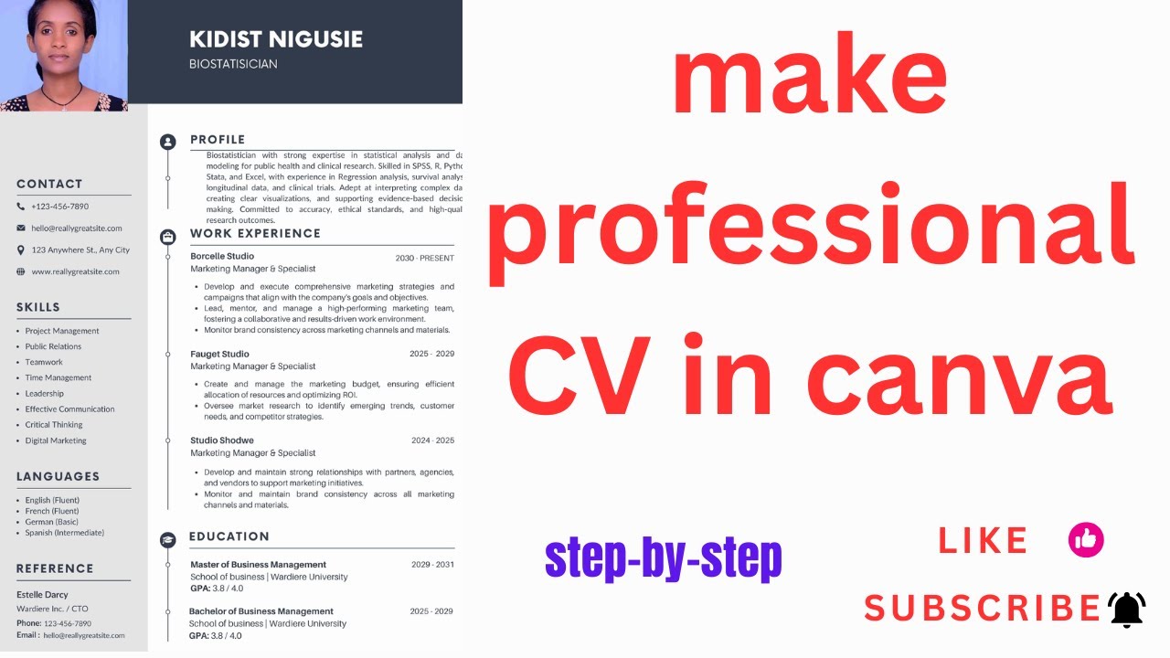 How to make CV in Canva| Tutorial | Step-By-Step - YouTube
