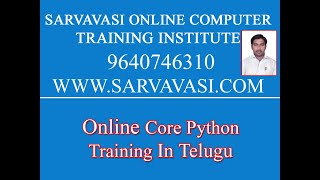 Online Core Python Programming :Introduction to Python(Day-1)