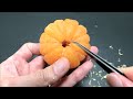 みかんを綺麗にする動画