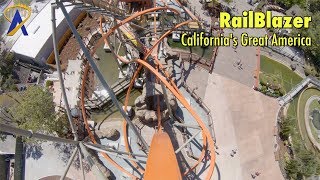 RailBlazer Single Rail Steel Coaster POV at California's Great America