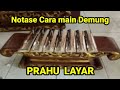 Belajar Demung Pelog Prahu layar dan Notasi Prahu layar.