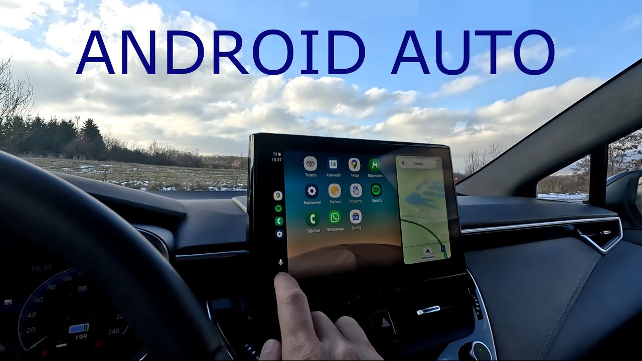 ANDROID AUTO aplikace. Bezdrátové nastavení, připojení telefonu, možnosti. Toyota Corolla Hybrid