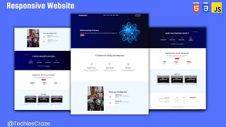 How to make Complete Responsive Website using HTML & CSS | TechiesCraze | Code Scientist