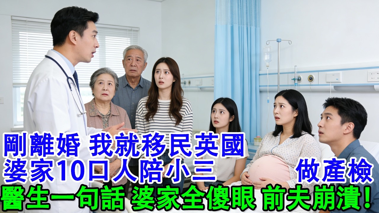 【完結爽文】剛簽字離婚不到10分鐘，我銷戶出國 移民英國，婆家10口人全在醫院，陪小三做產檢，不料檢查完醫生的一句話，婆家頓時全傻眼，前夫崩潰！#婆媳 #家庭 #情感故事 #為人處世 #婚姻 #故事