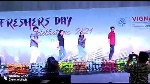 vignan university Freshers Day party celebration 2021