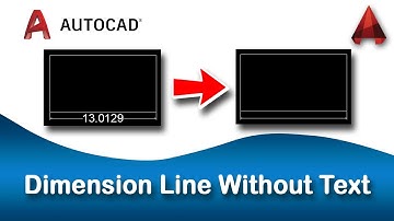 How to Show Dimension Line Without Text in AutoCAD