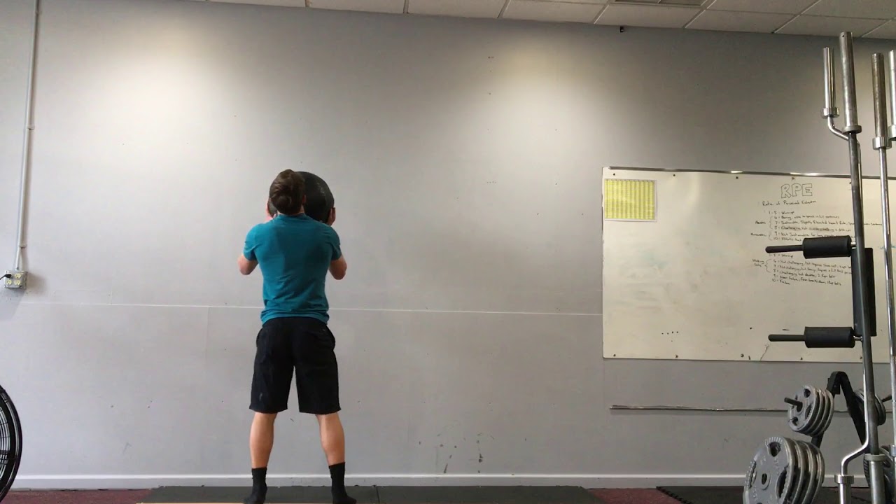 Medball Wall Ball Push Press YouTube