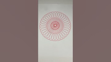 3 Round Flower 🌺 Of Spirograph #asmr #spirograph #shorts
