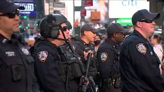 NYPD heightens security in city amid dueling protests