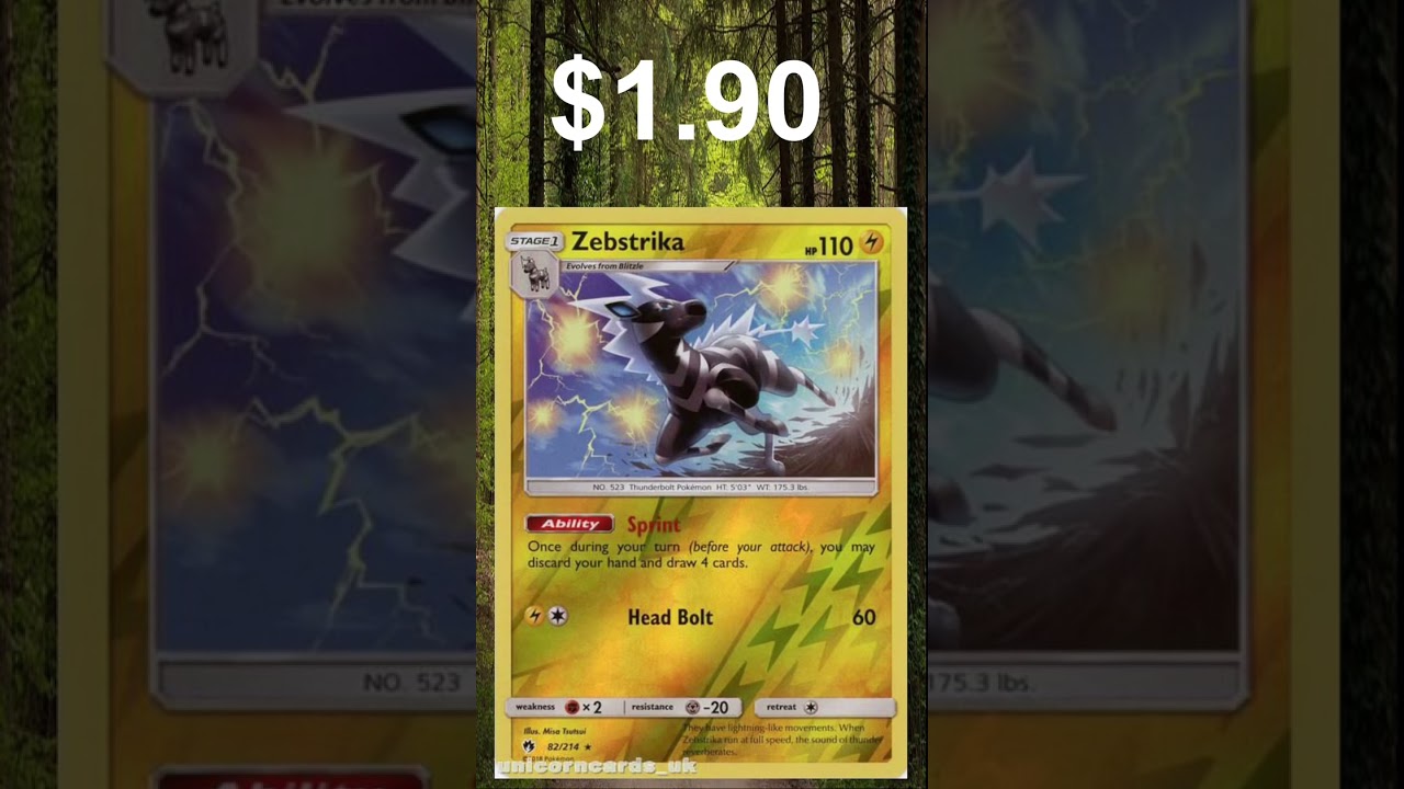 Top 5 Most Expensive Zebstrika Cards! 