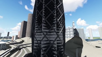 3D Model I Panel glazed modern skyscraper I Blender/Revit