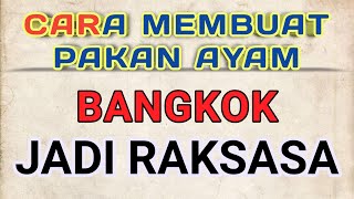 MEMBUAT PAKAN RACIKAN AYAM BANGKOK JADI RAKSASA