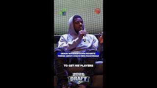 Devon Witherspoon shares his favorite thing about Coach Macdonald