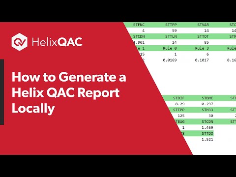 How to Generate a Helix QAC Report Locally