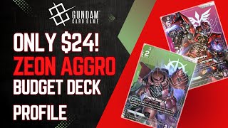 $24 BUDGET Green/Red Zeon's Rush Deck Profile & Guide | Gundam CCG