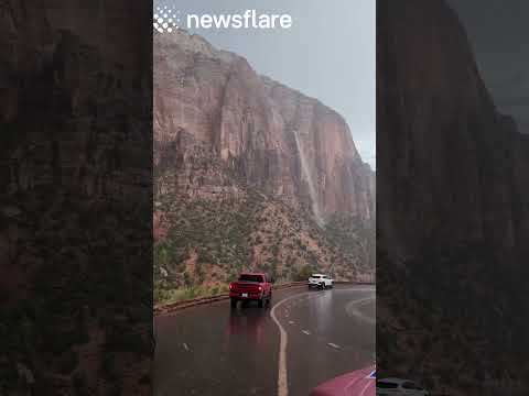 Rain River Flows Off Mountain Range