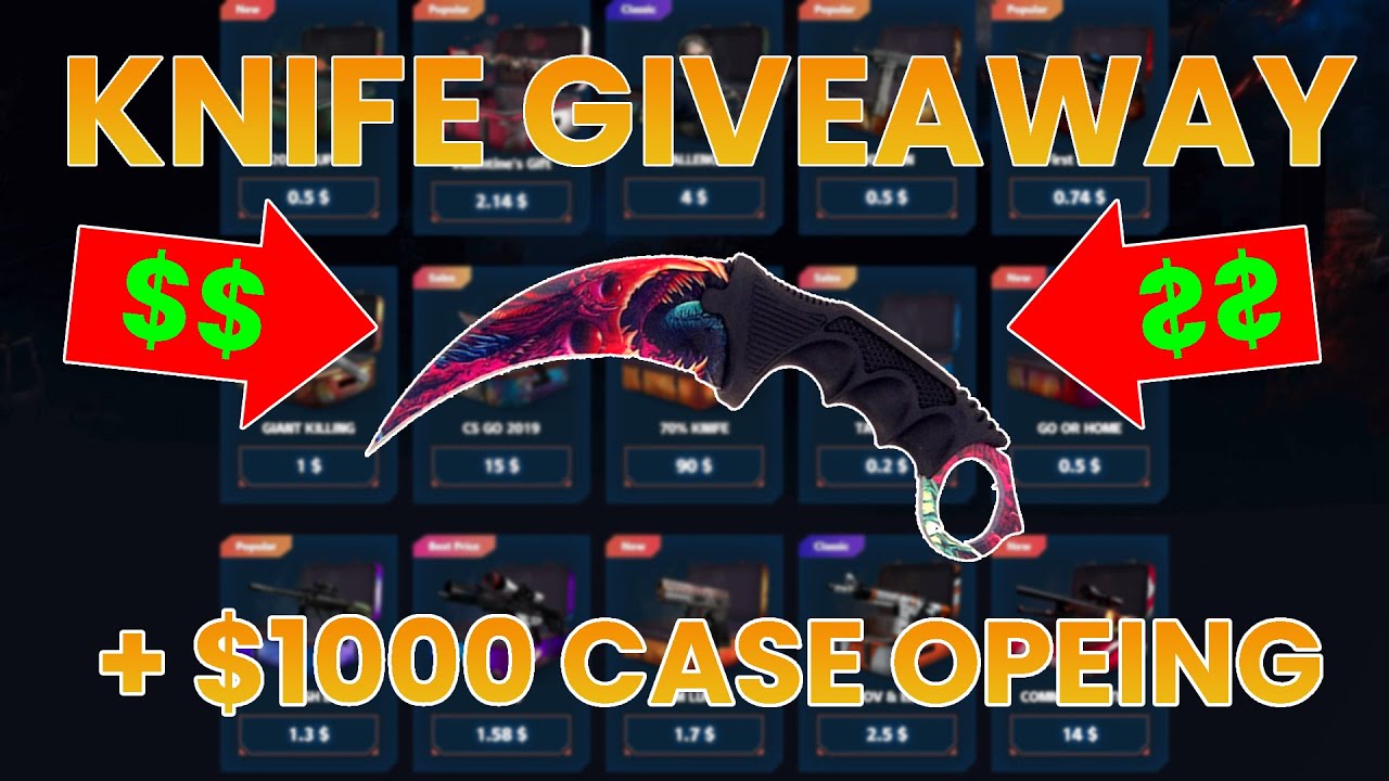 Cs Go Karambit Knife Giveaway Easy 1000 Case Opening On Mvpskins Com March 2020 Closed Cs Go - counter blox roblox offensive knife hack free accounts for