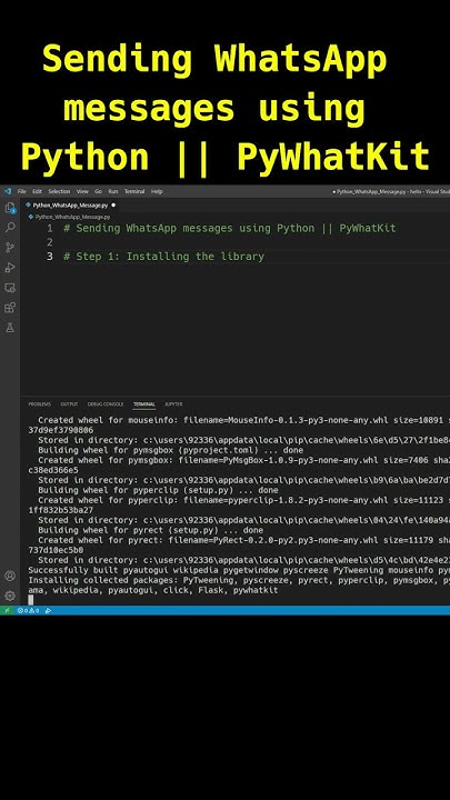 Sending WhatsApp messages using Python || PyWhatKit - YouTube