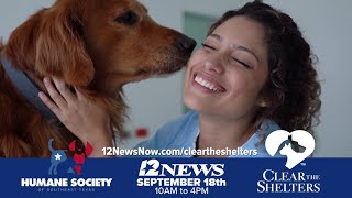 Help 12News 'Clear the Shelters' Saturday at the Humane Society of Southeast Texas