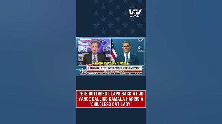 Pete Buttigieg CLAPS BACK at JD Vance Calling Kamala Harris a "Childless Cat Lady"